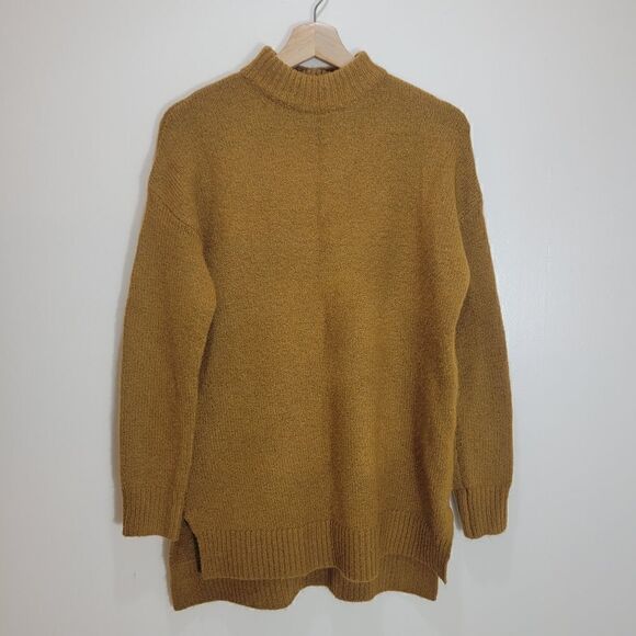 NWOT Forever 21 Mustard Mock Neck Sweater - Picture 1 of 7